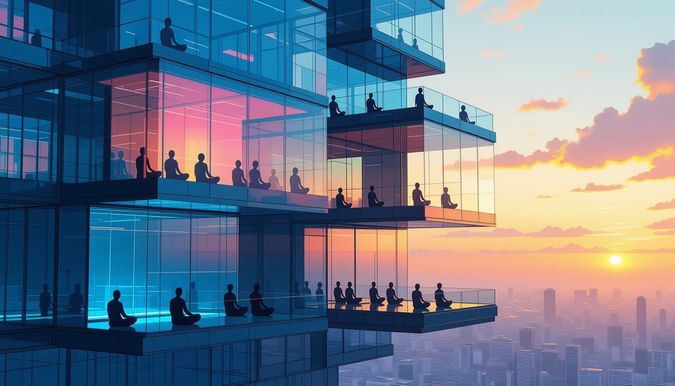 Hyperdimensional Electric Building in Hyperrealistic Splash ...