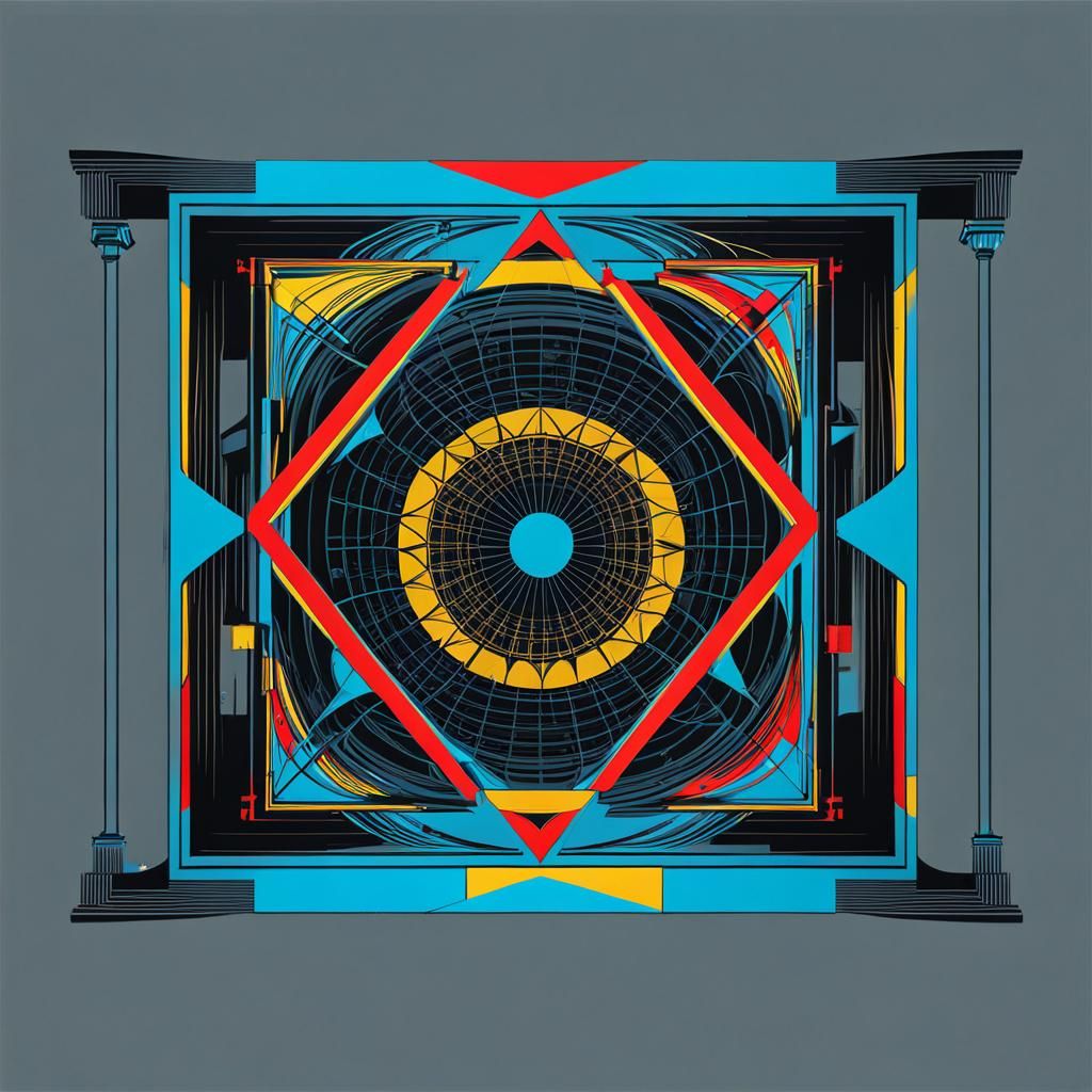 Symbolic Pop Art: Overcoming Fear with Geometric Design