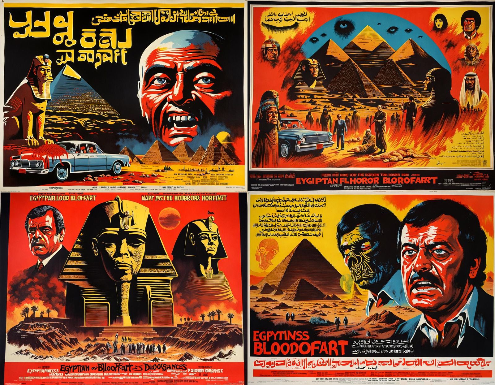 1970s Egyptian Horror Movie Poster