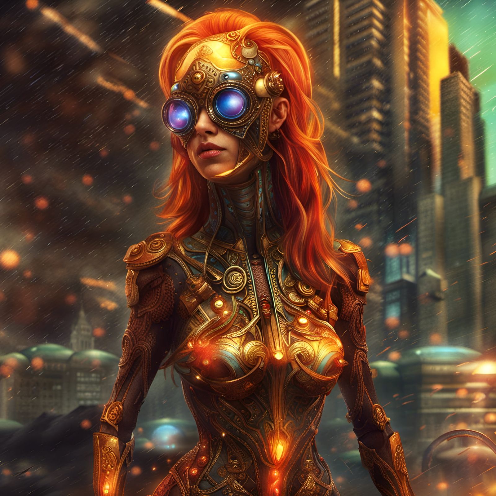 Elegant Cityscapes in Futuristic Metropolis