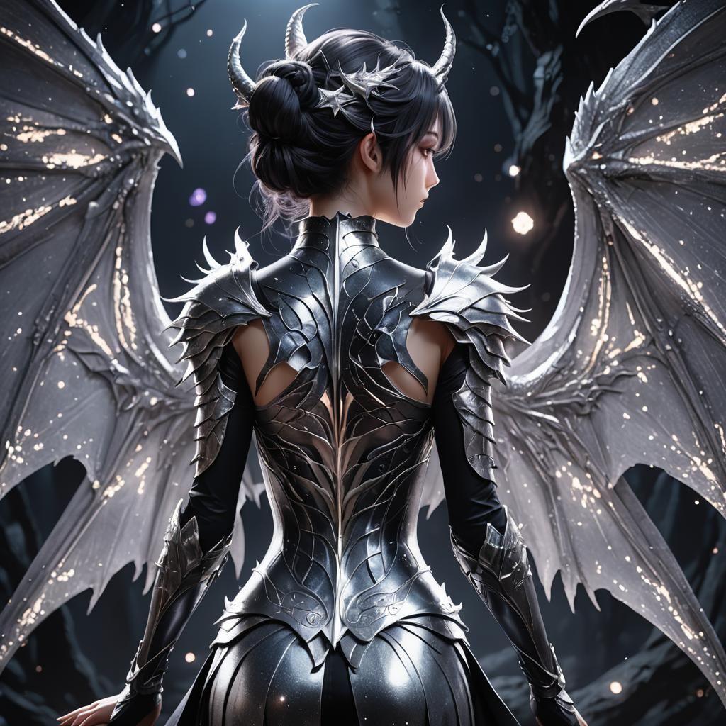 Mystical Anime Figure Displaying Dragon Birthmark