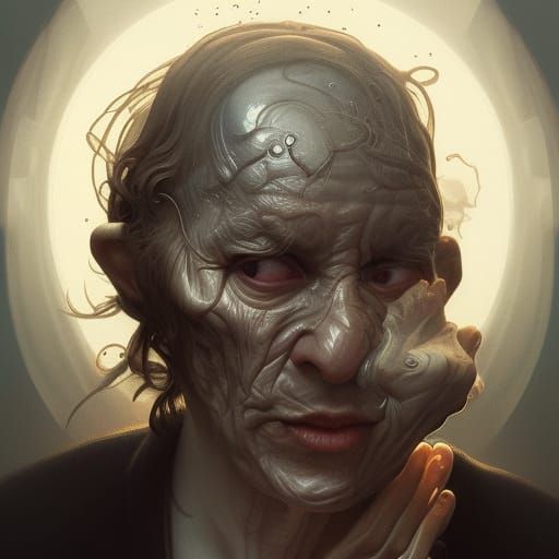 Hideous Annoying Person in Surreal Detailed Portrait