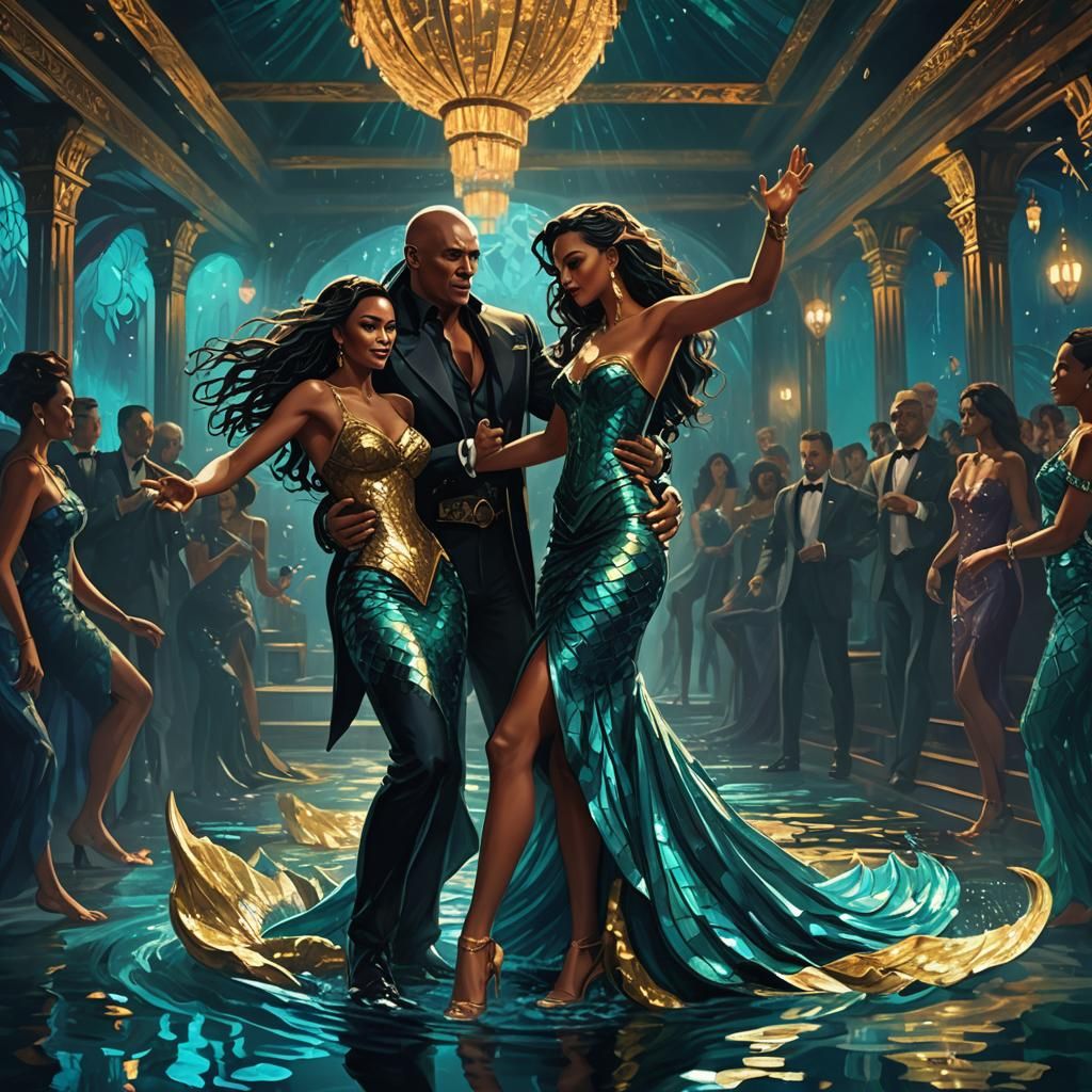 Teal'c, Anu, and Dracula Dancing in Fauvist Style