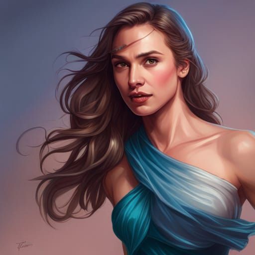 Smiling Woman Portrait with Dynamic Lighting