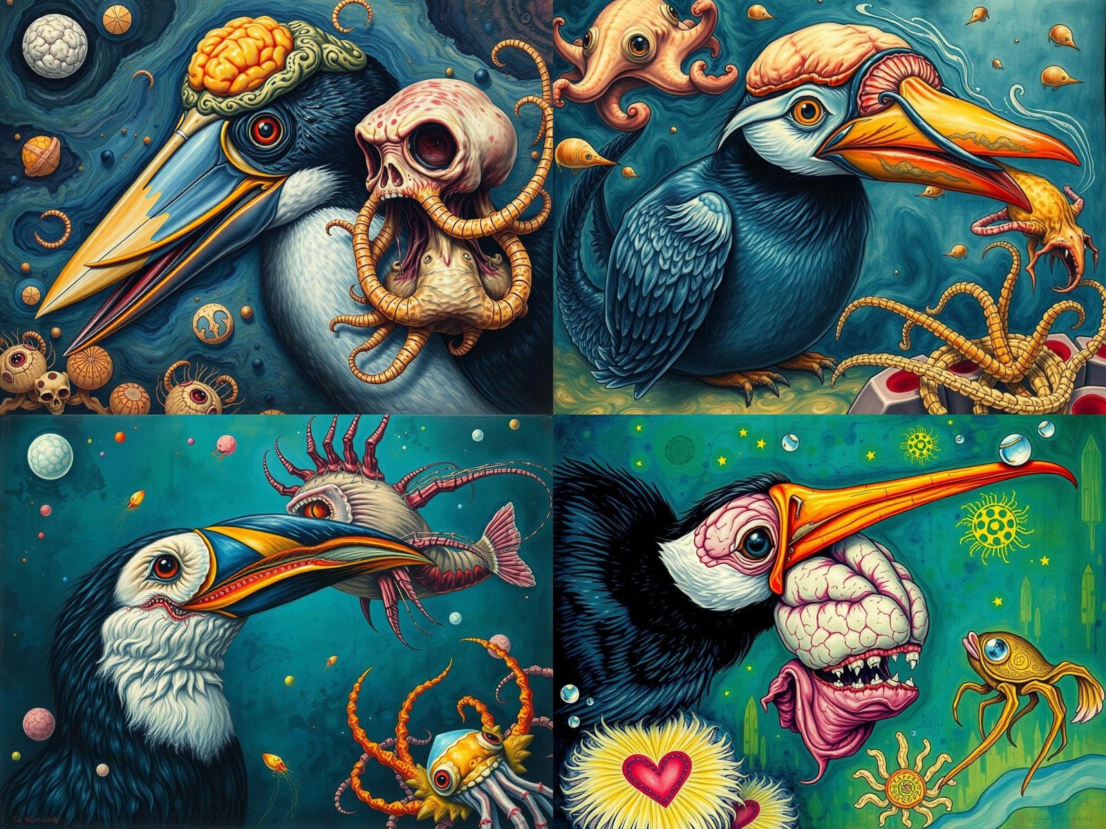 Surreal Hybrid Creature by Ceccoli and Tapies