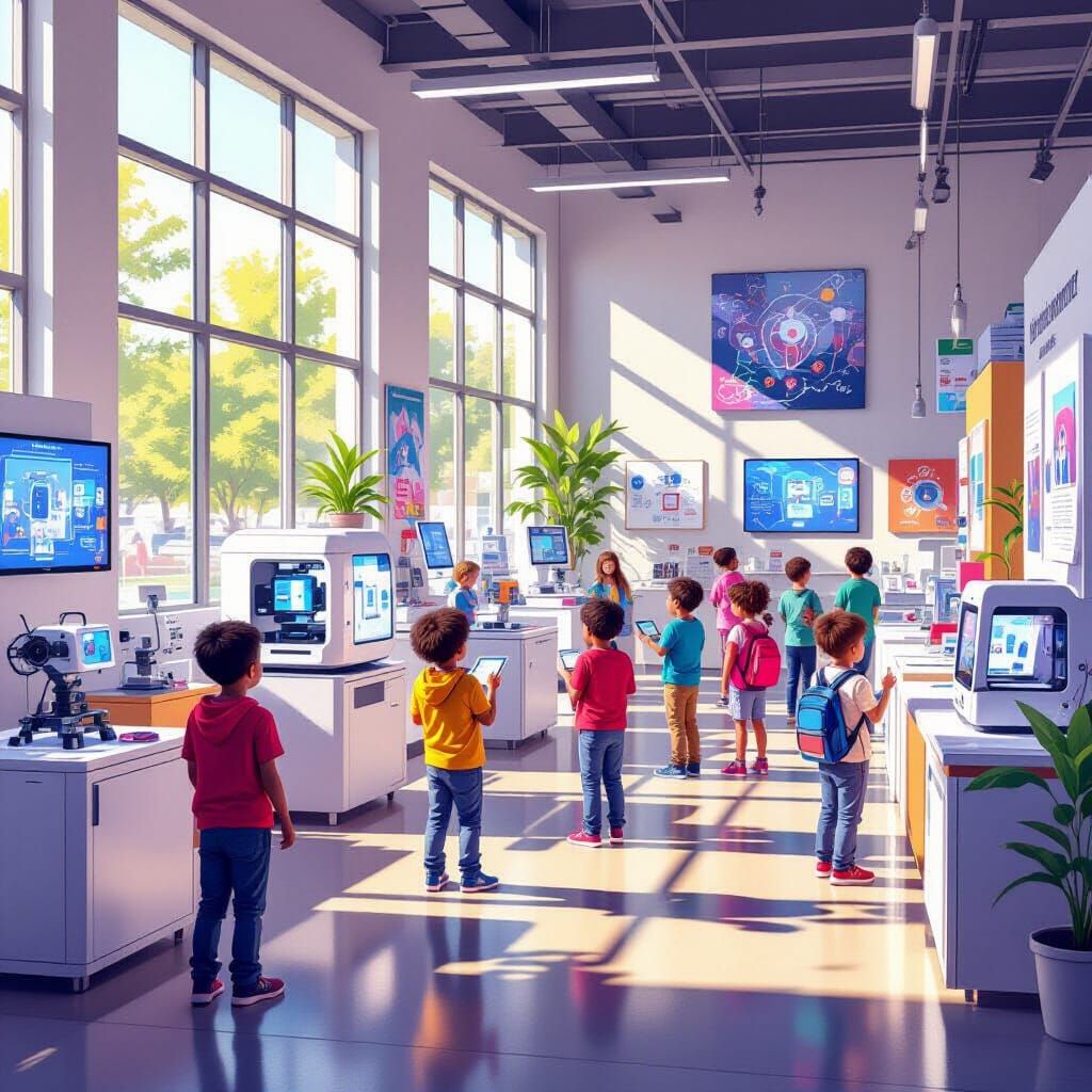 Children's Tech Fair with Interactive Exhibits