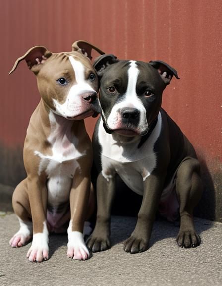 Majestic Pit Bull Portrait: Real, Untouched Beauty