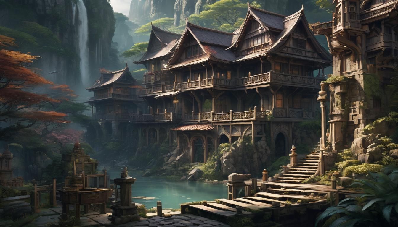 Fantasy Adventure Cover in 3D Anime Art Style