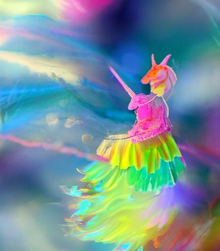 Rainbow Fairyland: Girl with Unicorn in Fantasy