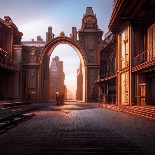 Clockwork Orange: Detailed Matte Painting in Deep Color