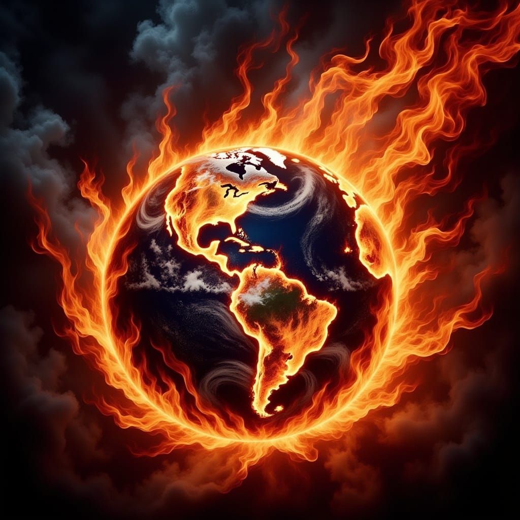 Fiery Apocalypse in a World Consumed by Flames