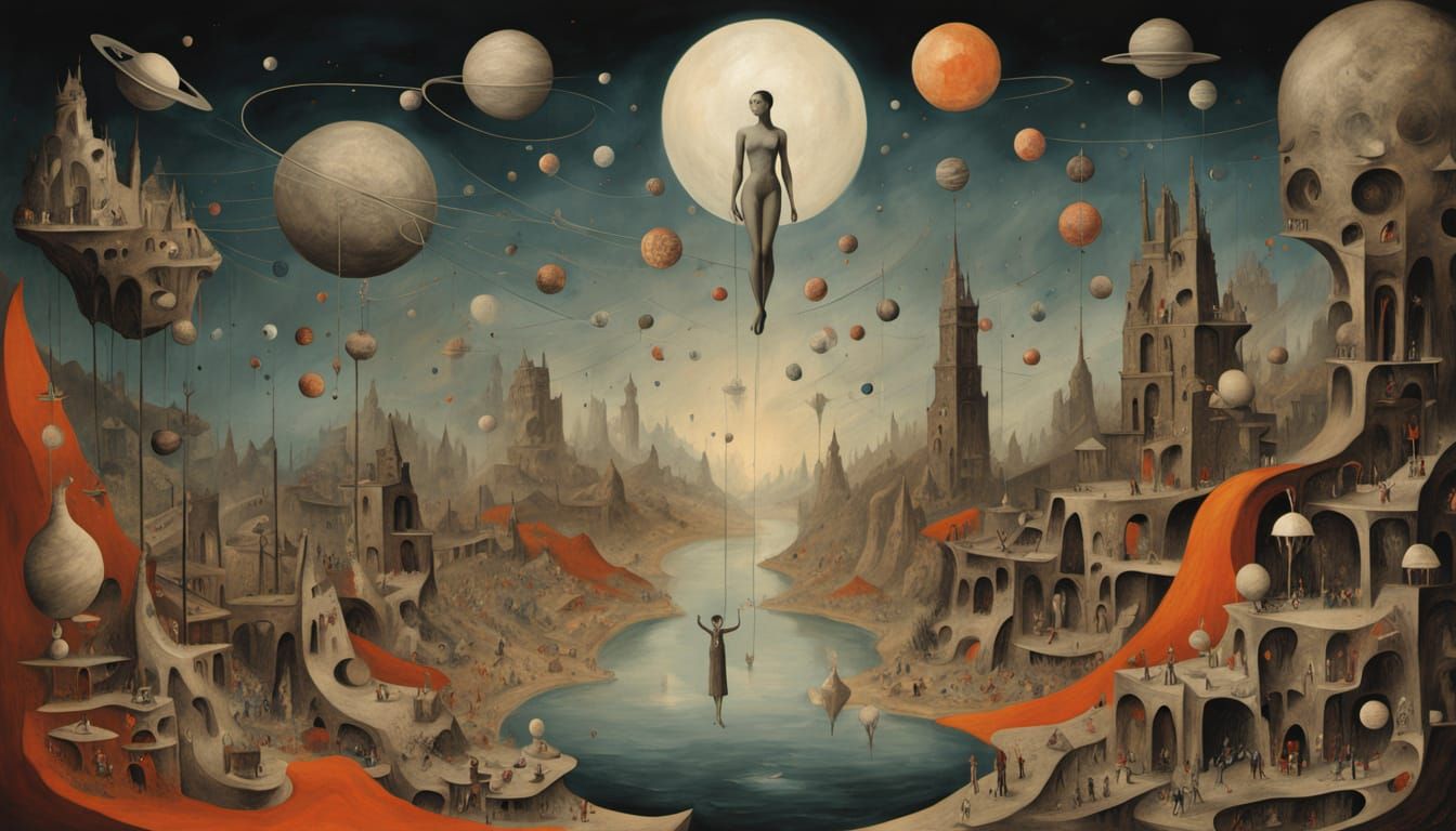 Surreal Dreamscape Fusion Inspired by Masters