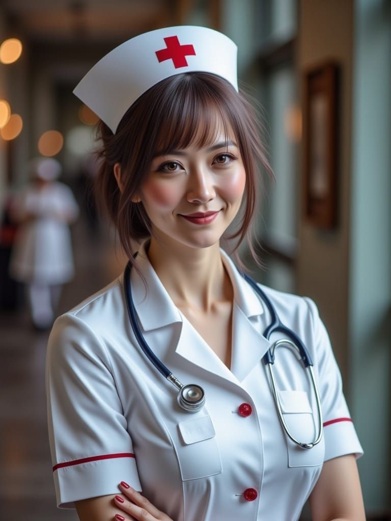 Japanese-Inspired Nurse in Visual Kei Style