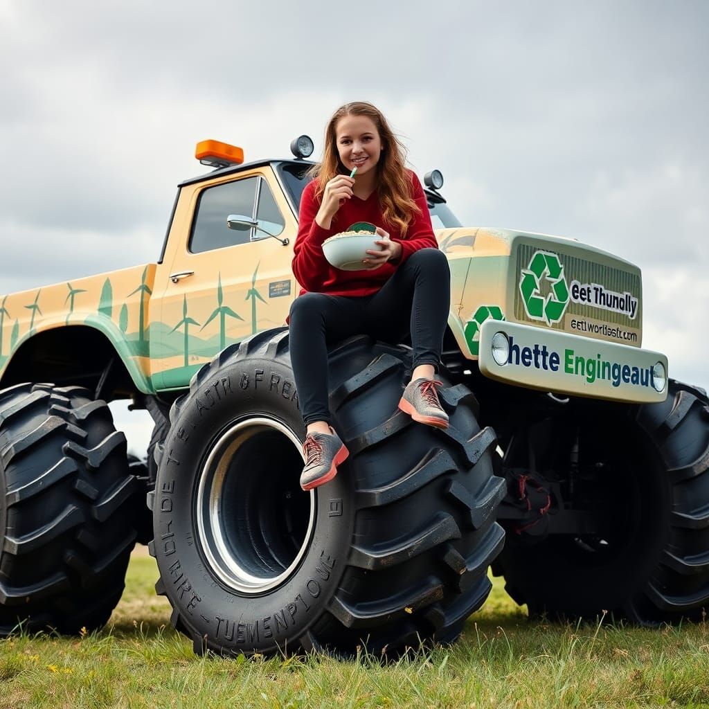 Greta Thunberg on Monster Truck: Humorous Eco-Activism