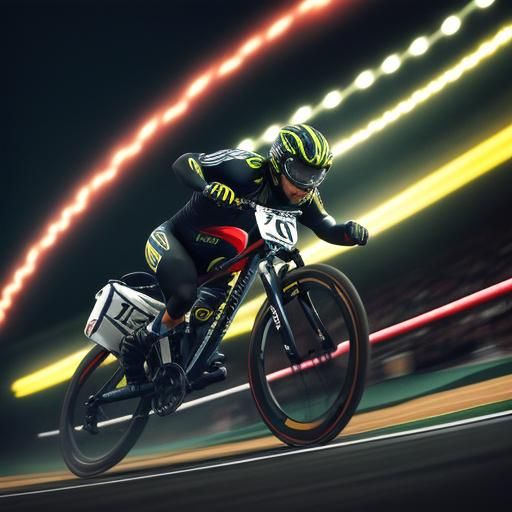 Dynamic Athlete in Stadium: Sports Photography Masterpiece