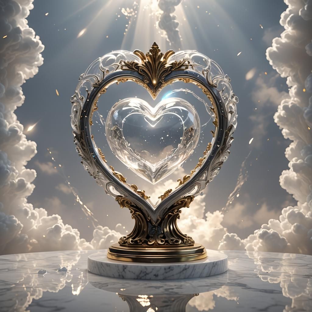 Heart-Shaped Phial in Heaven with Light Particles