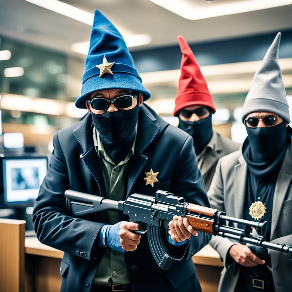 Wizards Robbing Bank Captured on Camera
