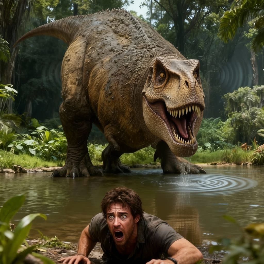 Hauntingly Real T. Rex Stares Down Prey