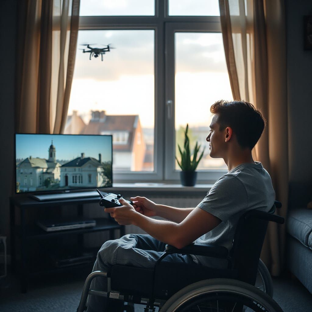 Drone Photography Masterpiece: Cozy Room, Perfect Shot