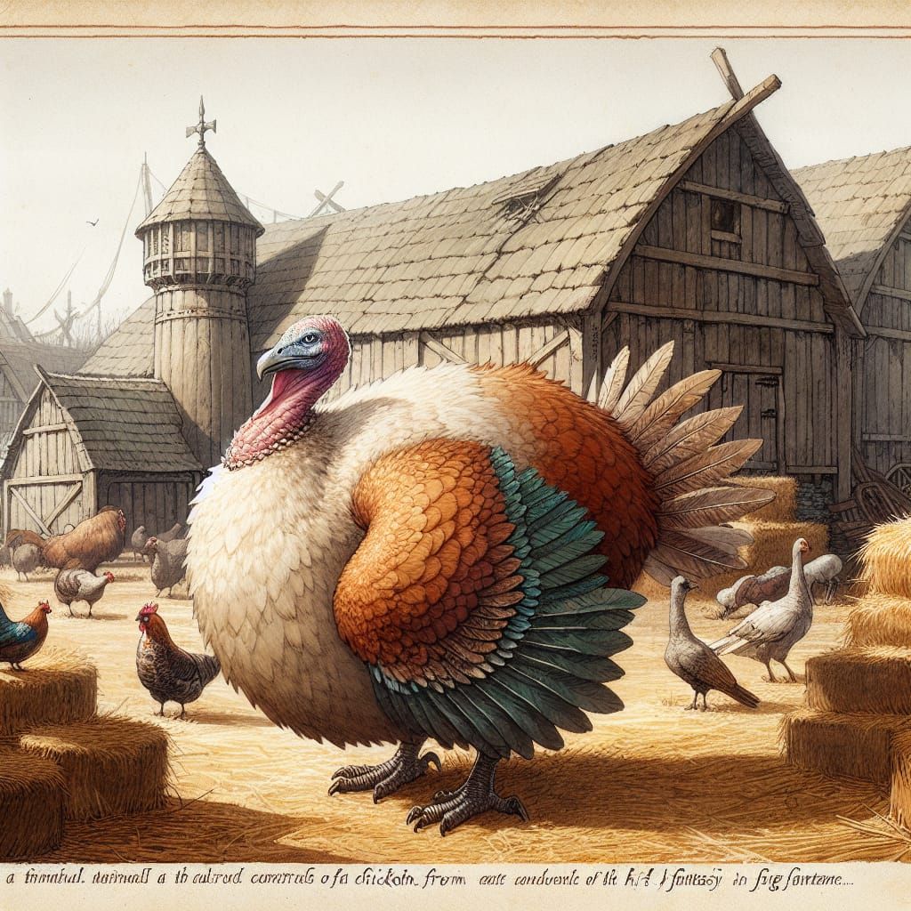 Fantasy Barnyard Hybrid Bird Concept Art