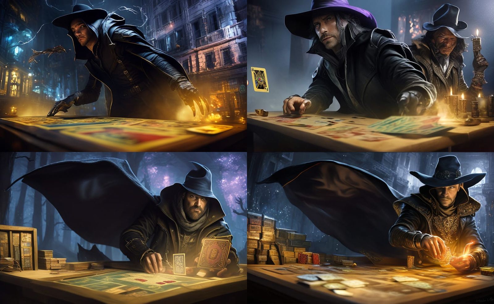 Mysterious Rogue Unleashes Arc of Magic Cards in a Vibrant F...