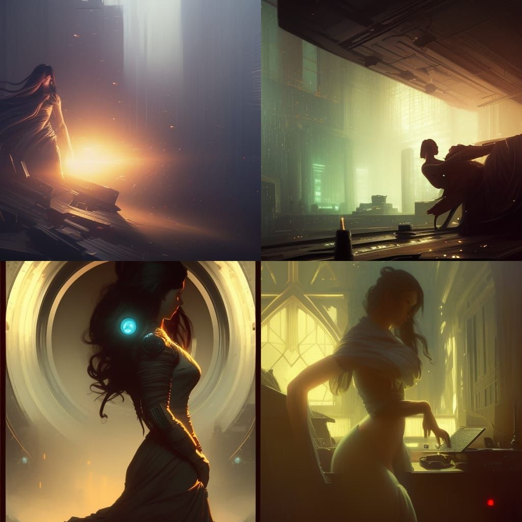 Computer in Dark Fantasy Style, Hyperdetailed Art