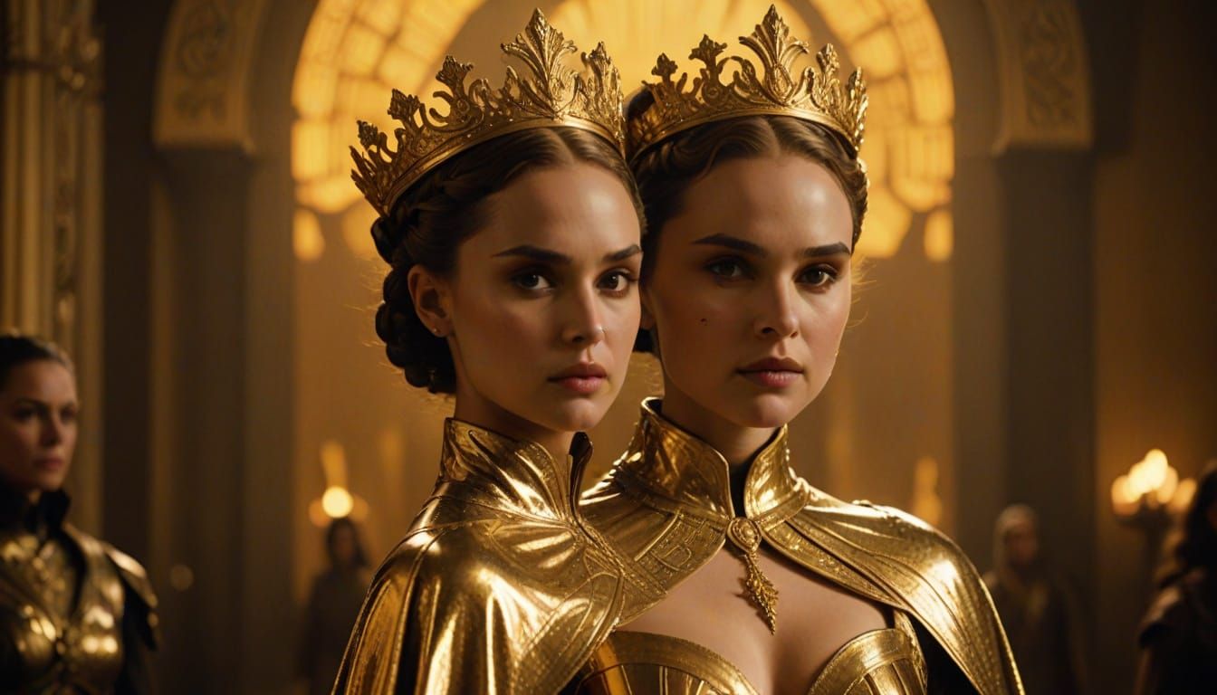Natalie Portman as Regal Padmé Amidala in Gold Latex Royal C...