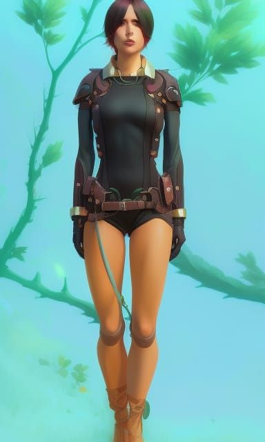 Detailed Superheroine Portrait in Dynamic Lighting