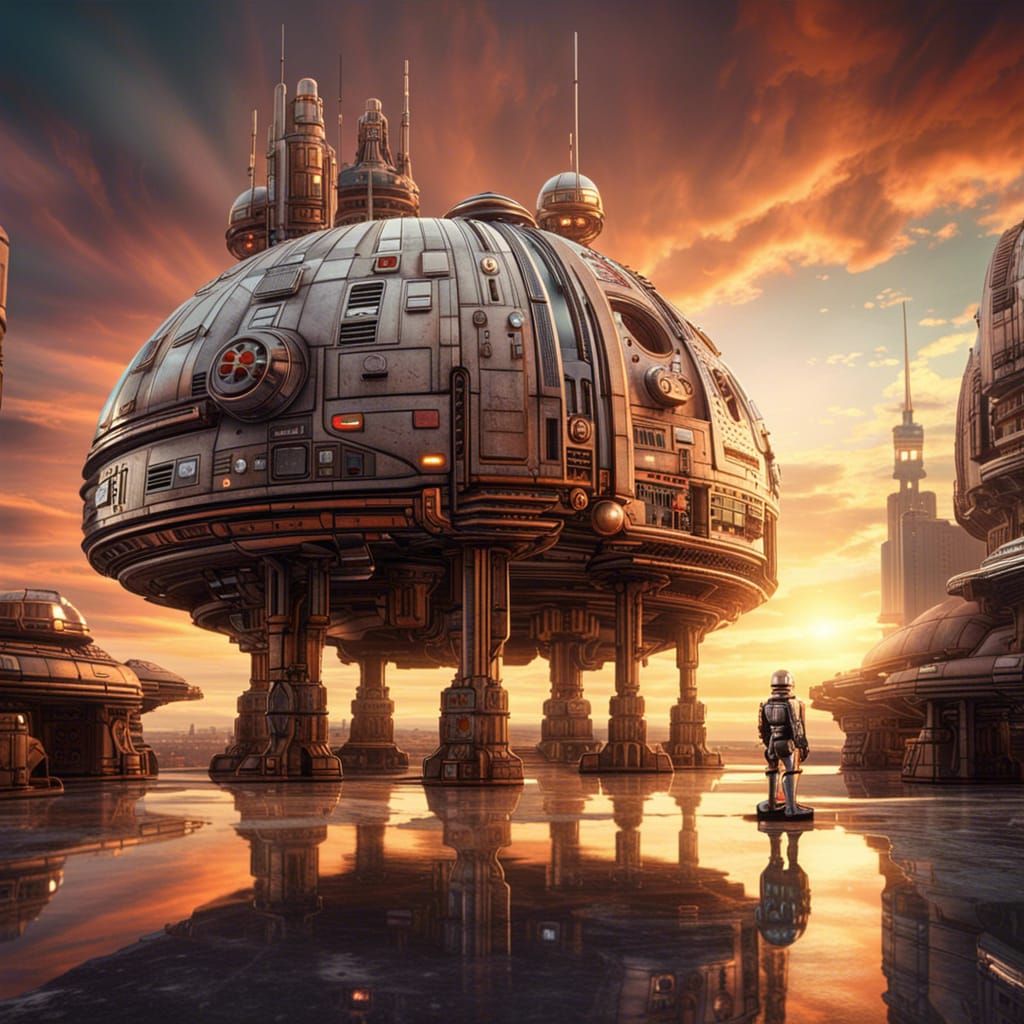 Surreal Star Wars Cloud City Sunset