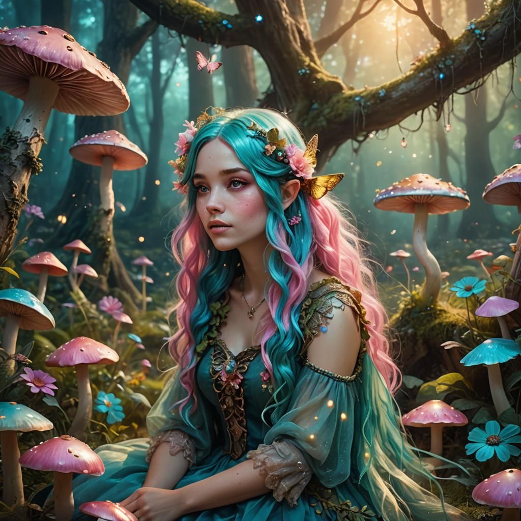 Fairy in Enchanted Forest: Hyper-Realistic Fantasy Art