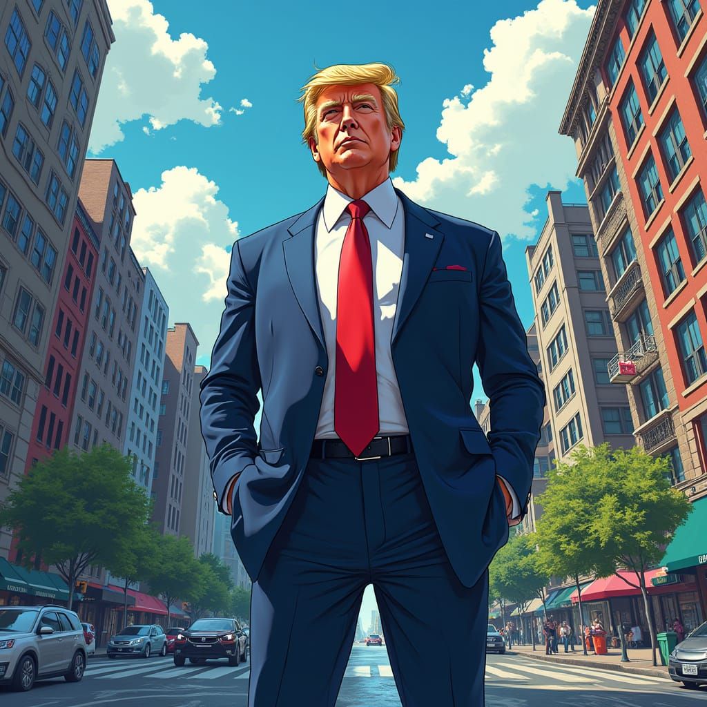 Epic Anime Wallpaper: Powerful Businessman Cleans Up City