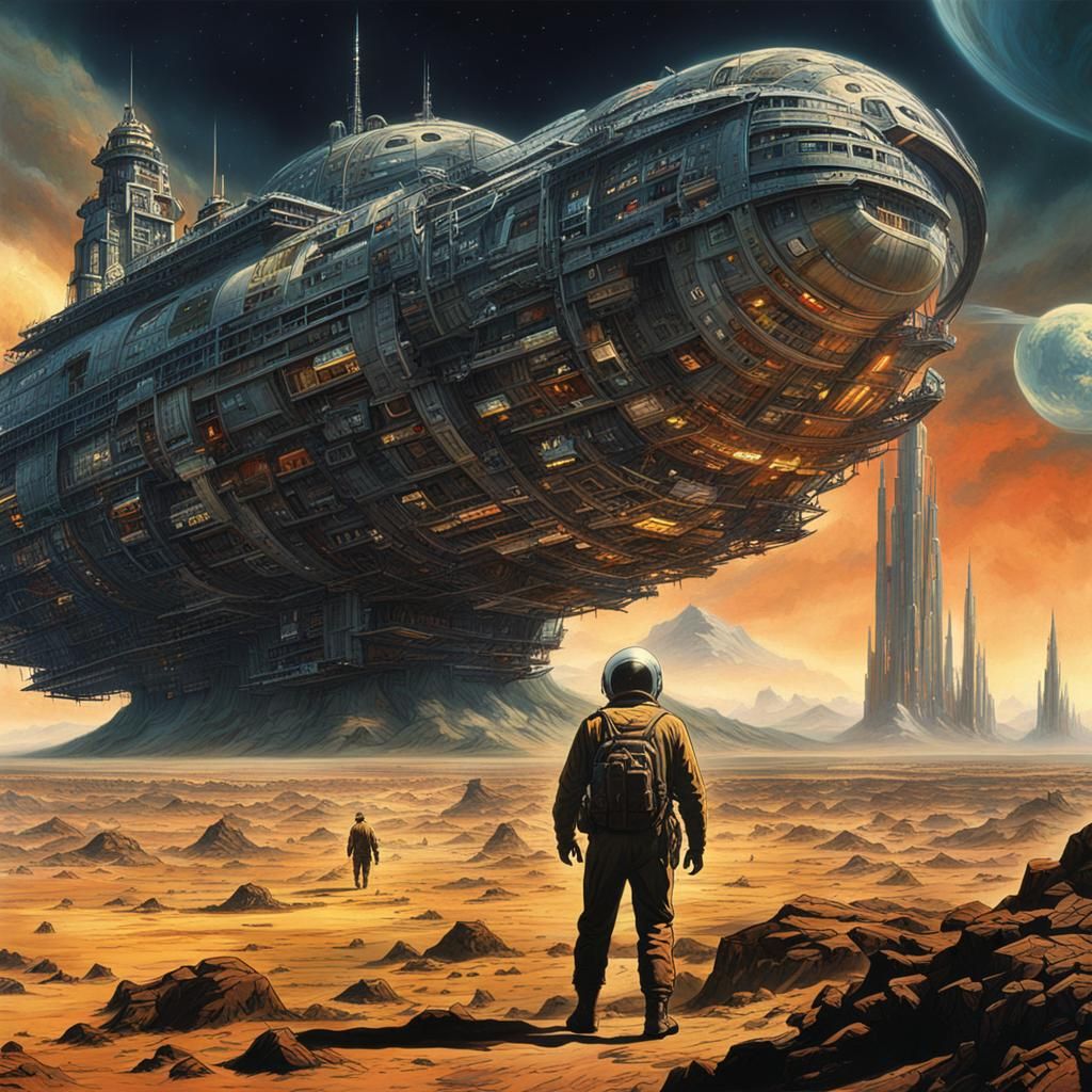 Vintage Sci-Fi Digital Matte Painting