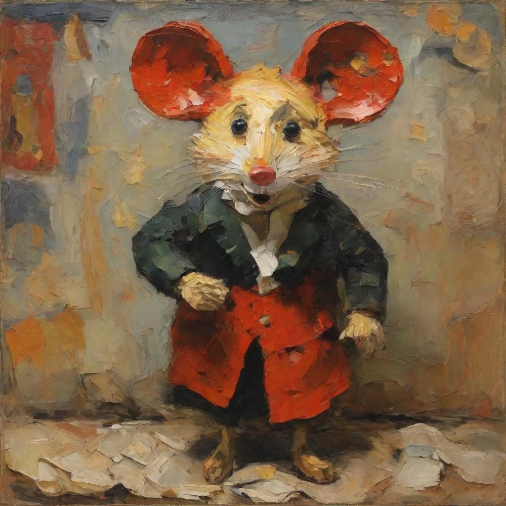 Masada Brave Mouse: Expressionist Cubist Masterpiece
