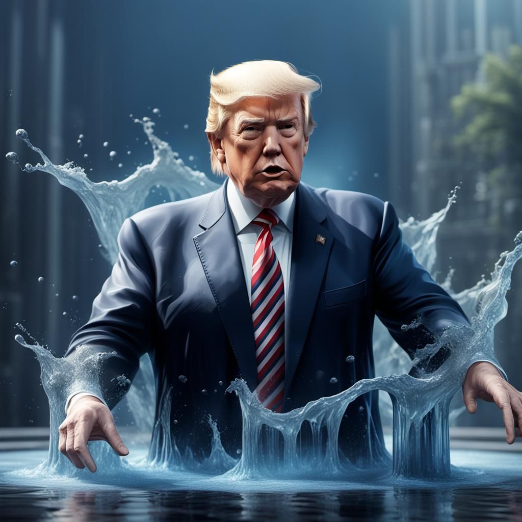 Detailed Matte Painting of Donald Trump