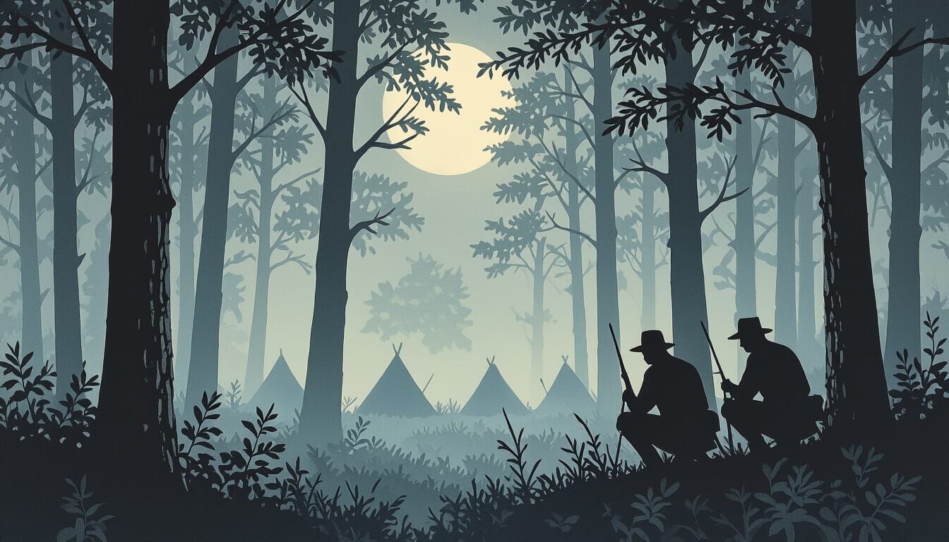 Moonlit Forest Deception: Union Scouts Mistake Trees for Ten...