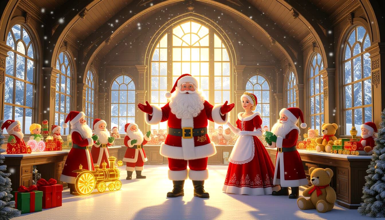 Santa's Magical Toy Workshop: A Cinematic Fantasy