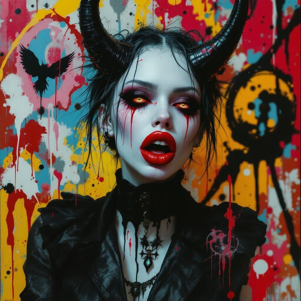 Surreal Portrait of Androgynous Woman in Digital Art Style