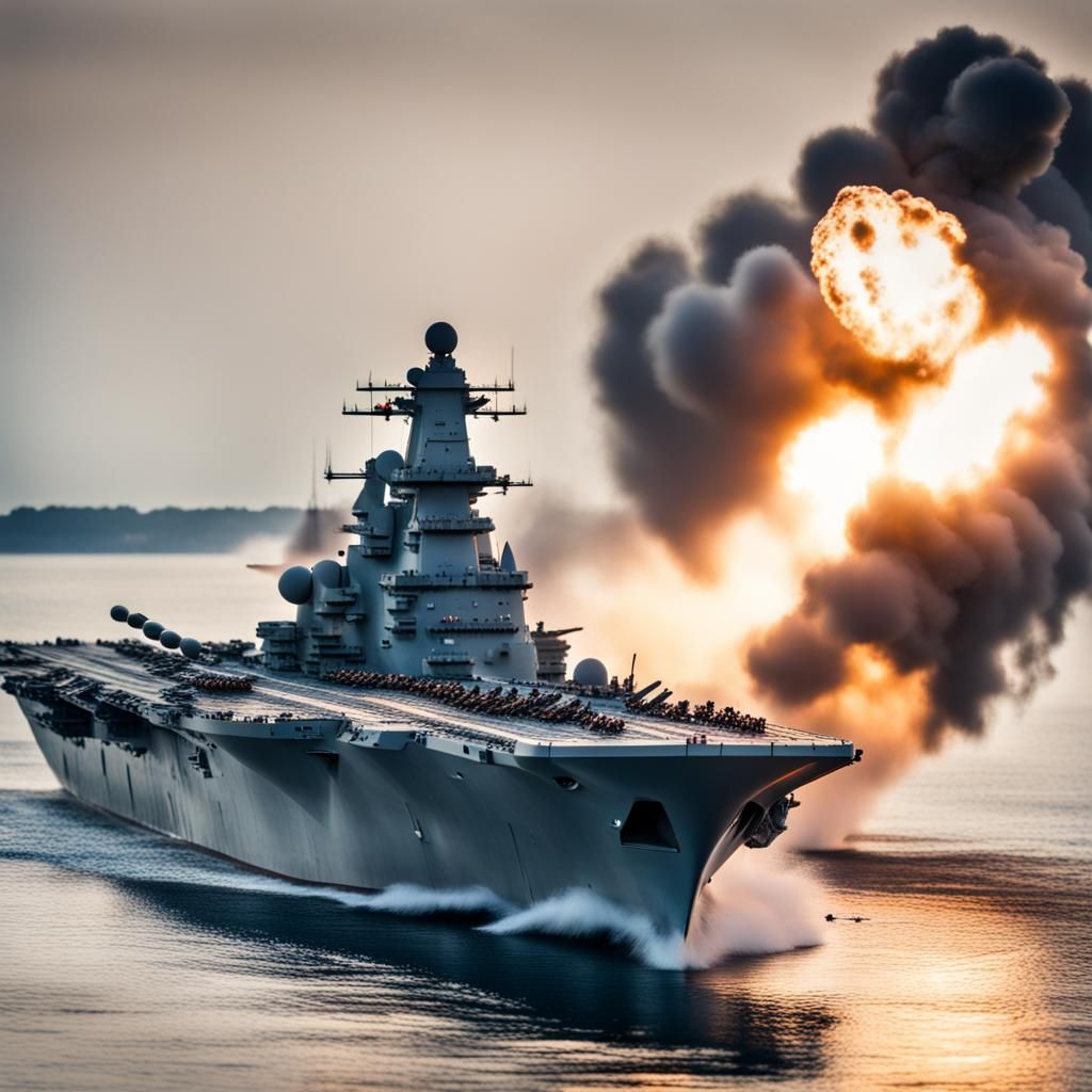 Battleship Under Attack: Professional Photography