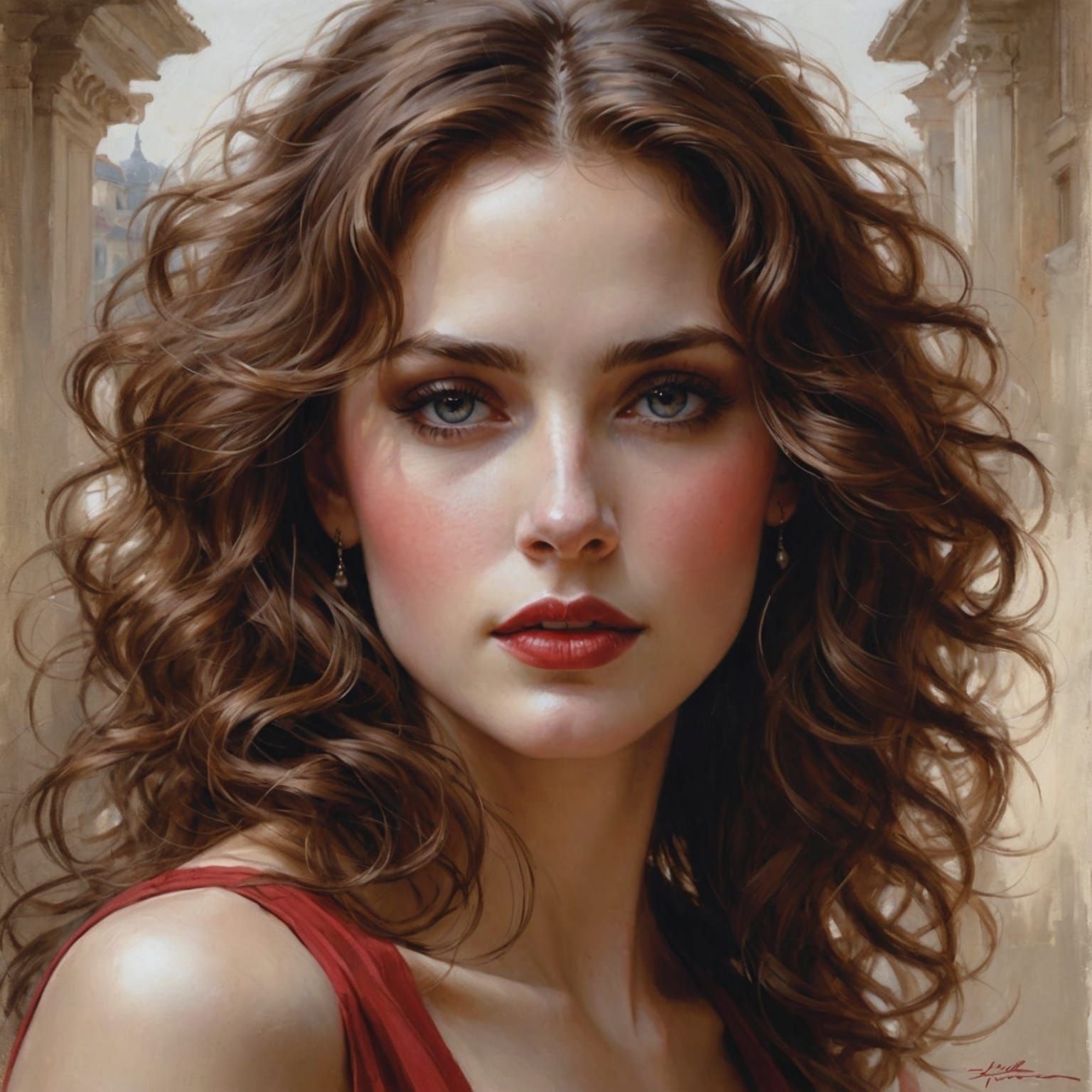 Ethereal Portrait of Woman with Floral Headpiece