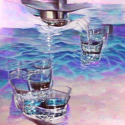 Minimalist Word Art: Repeating 'Water'