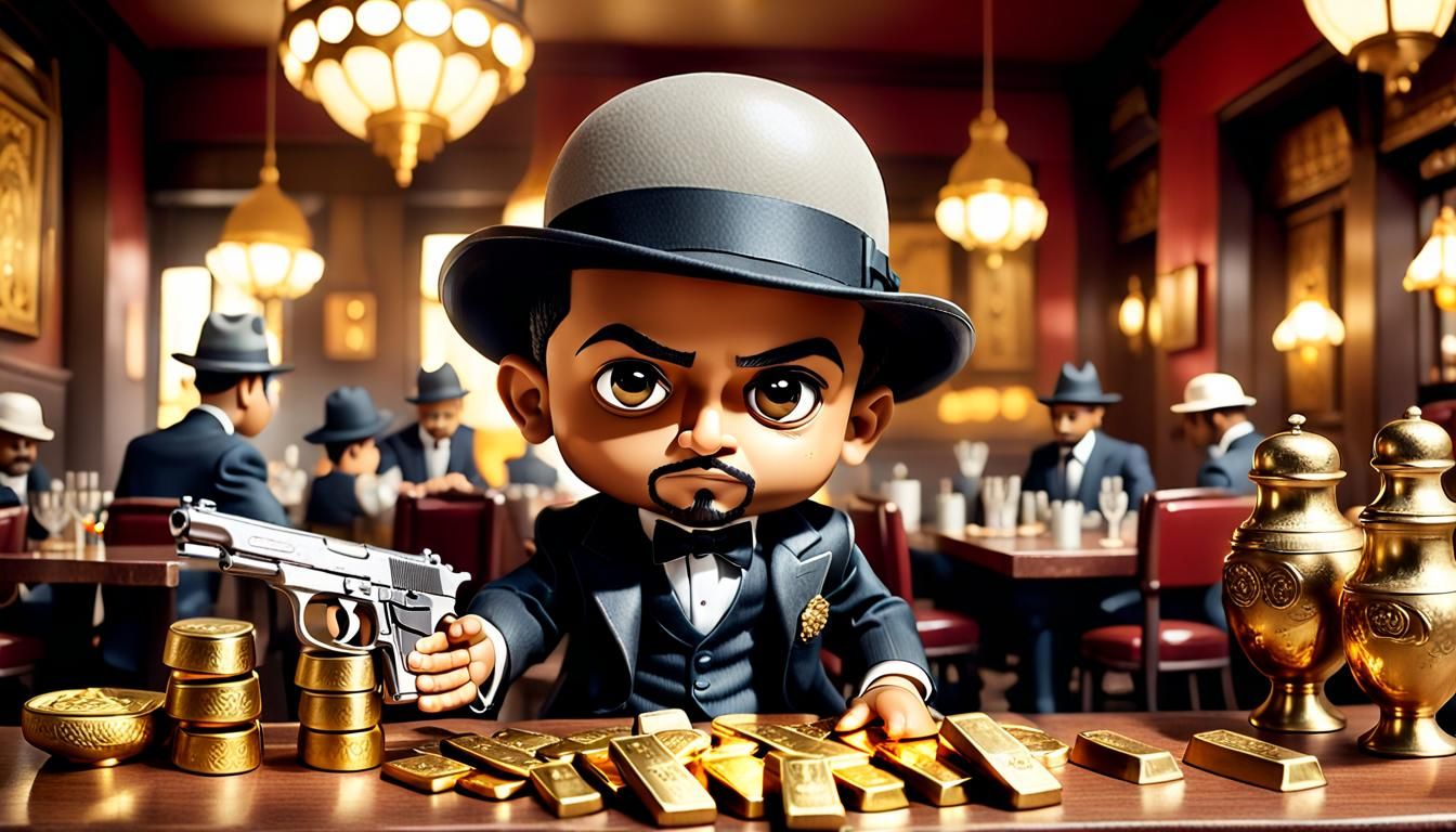 King Mohamed 6 as 1930s Gangster Chibi Doll