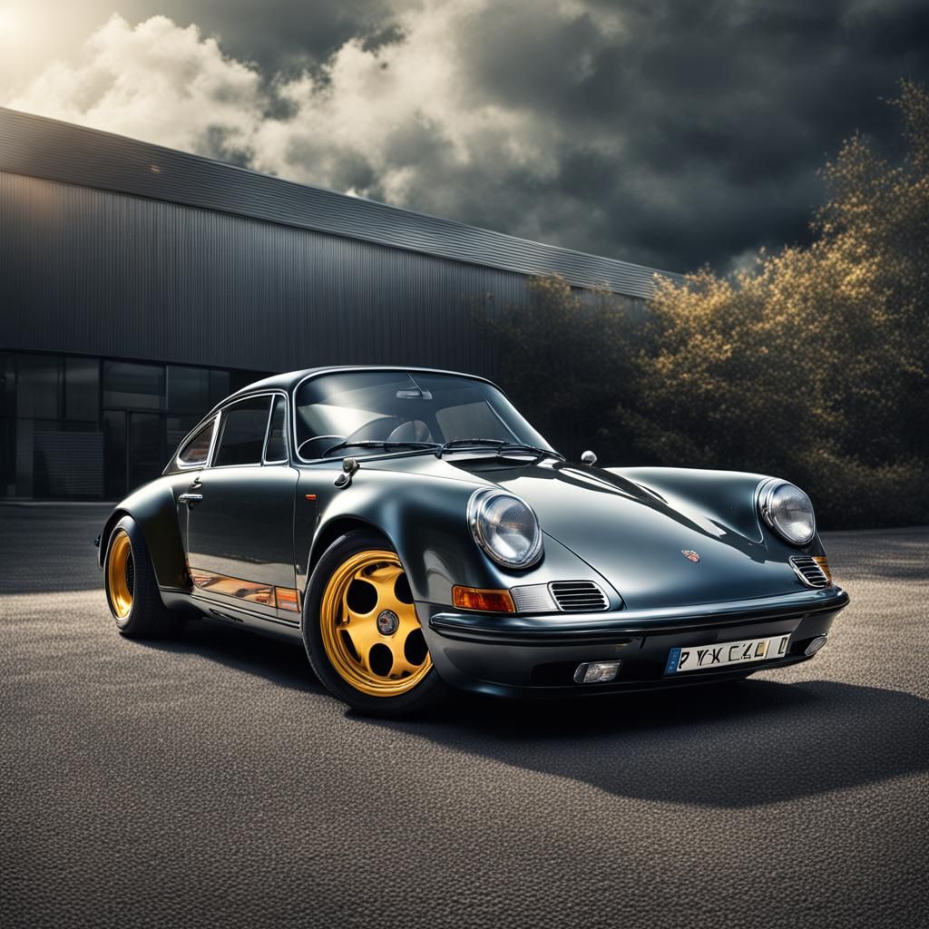 Hyperrealistic Porsche in Perfect Composition