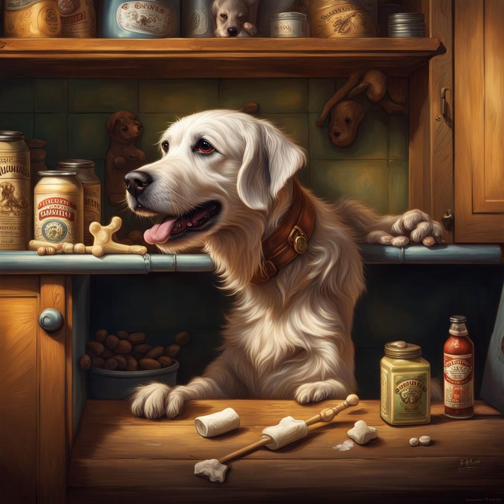 Old Mother Hubbard: Hyperrealistic Splash Art