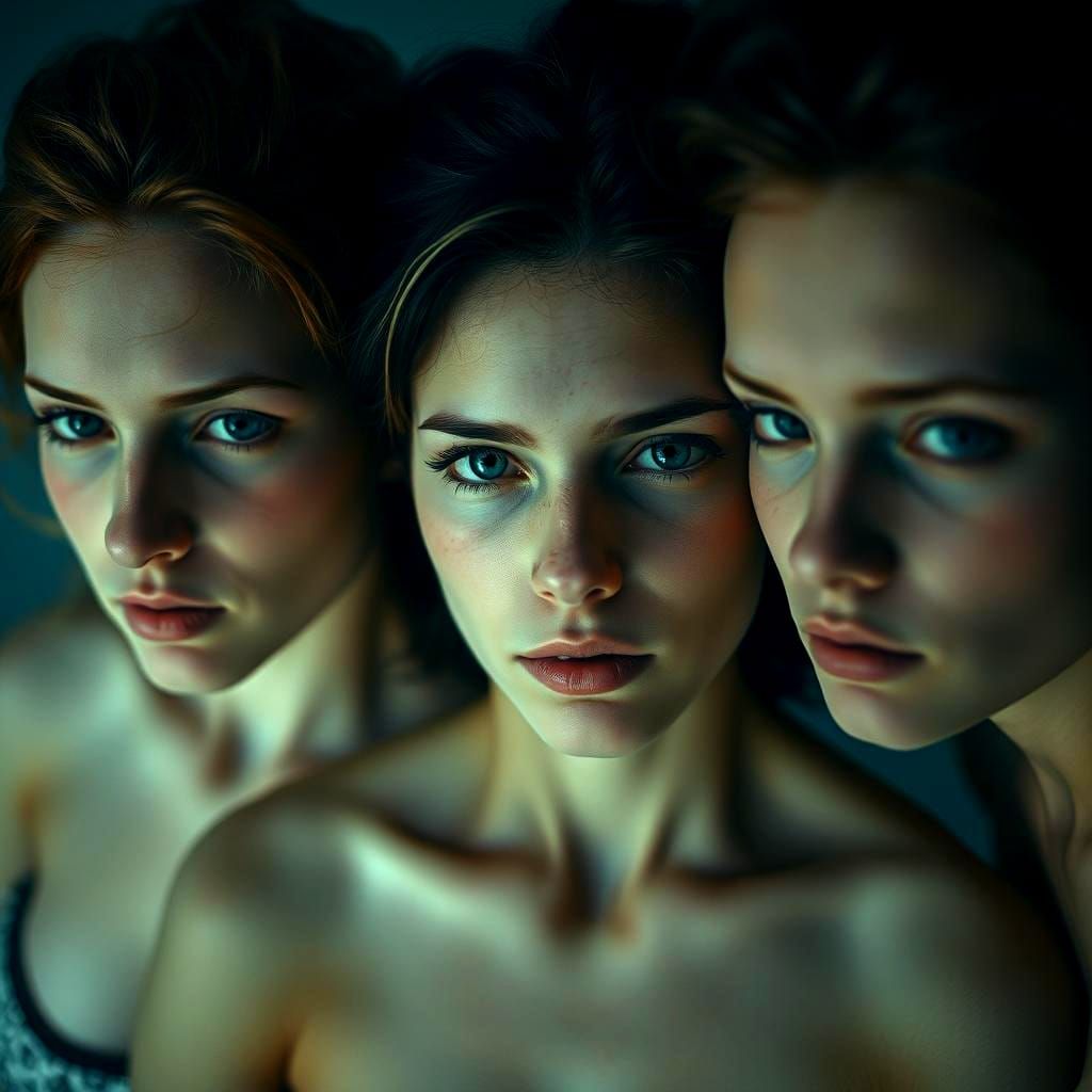 Three Mermaid Daughters of Neptune Portrait