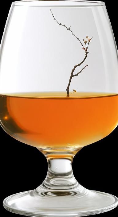 Mead Glass with Fruit Tree: AI Generated Image