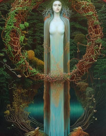 Weightless Fairytale: A Surreal Mixed Media Creation