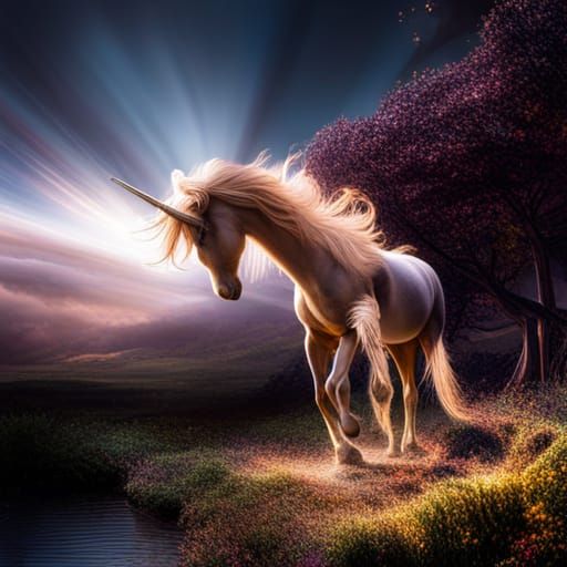 Hyperrealistic Unicorn Named Sparkles in High Definition