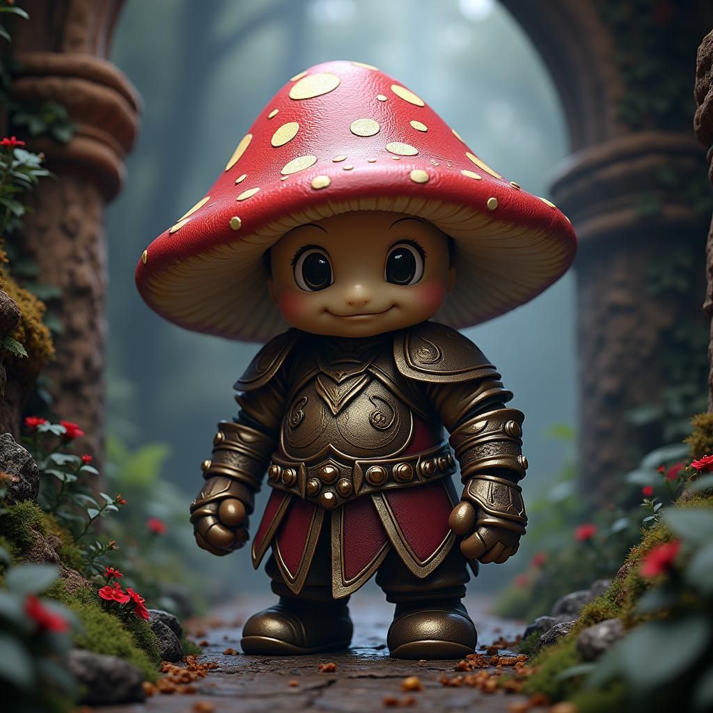 Toad from Mario in Medieval Armor