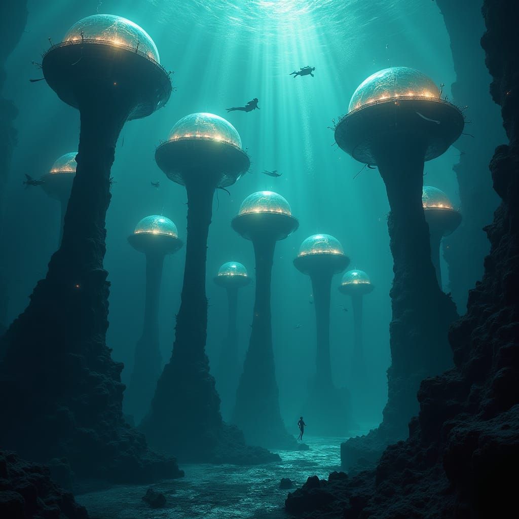 Underwater Metropolis Illuminates Dark Ocean Depths