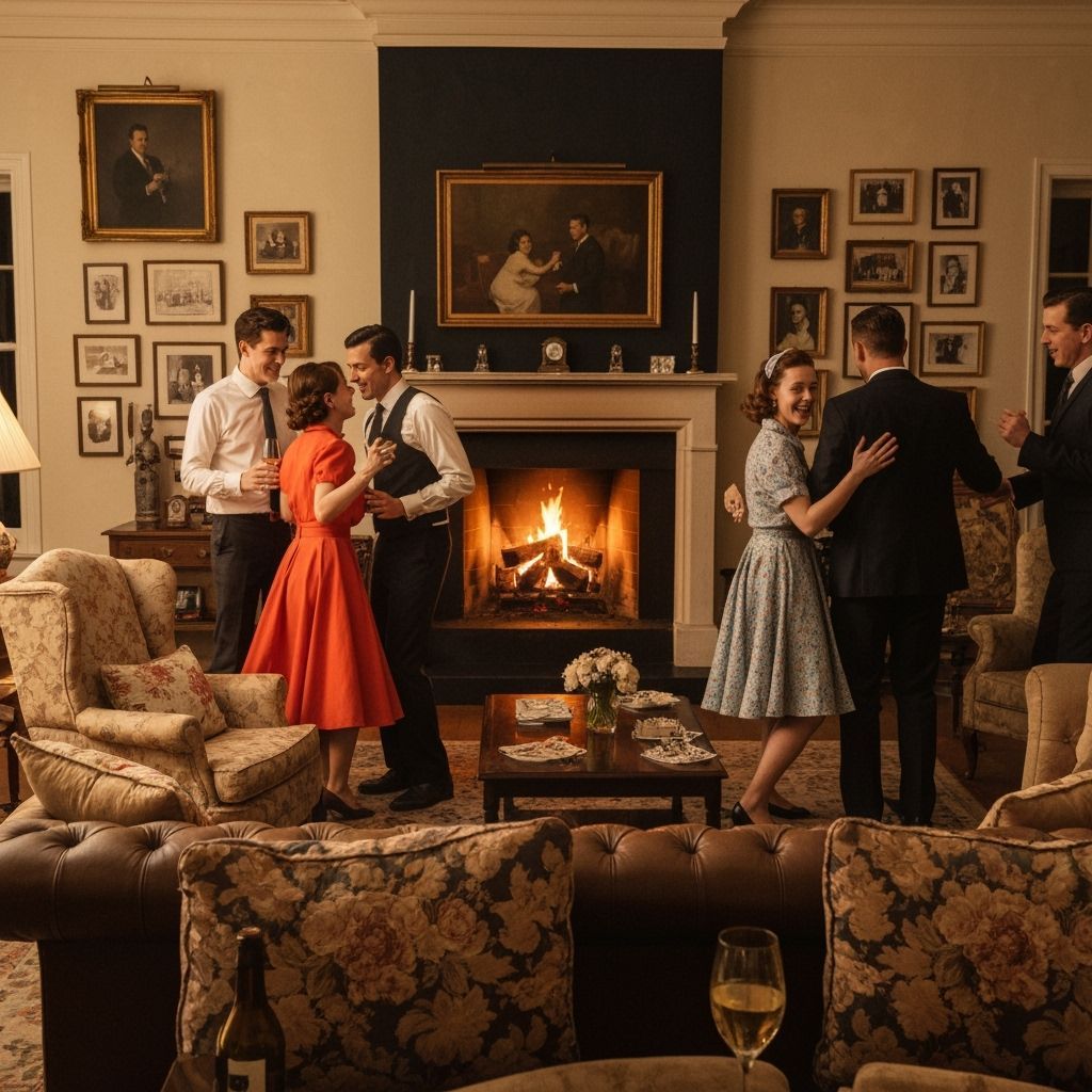 1950s Party Scene with Professional Photography